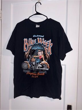 Betty boop Black Bike Week Graphic Tee - Daytona Beach 2004